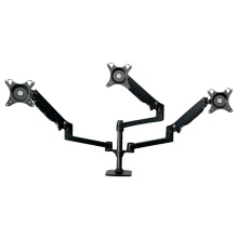 Ultimate Triple Monitor Holder: Full Motion 17-24 Inch Ultra-Long Arm Mount for Desktops