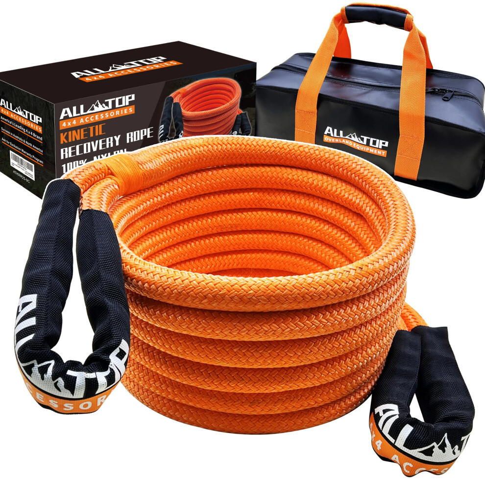 Heavy Duty 4X4 Off-Road Kinetic Recovery Towing Rope - Elastic Nylon For Emergency Use 7445001756717
