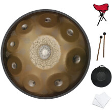 Premium 440Hz Steel Tongue Handpan Drum - 9/10/12 Tones for Professional Performance & Meditation