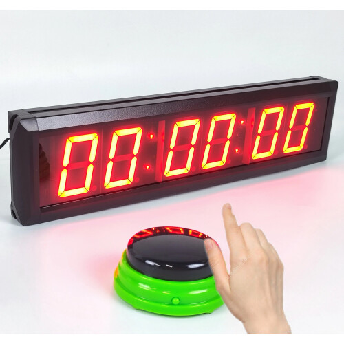 41cm Wireless LED Stopwatch Clock with Remote - Countdown Timer for Obstacle Races, Gym & School Activities