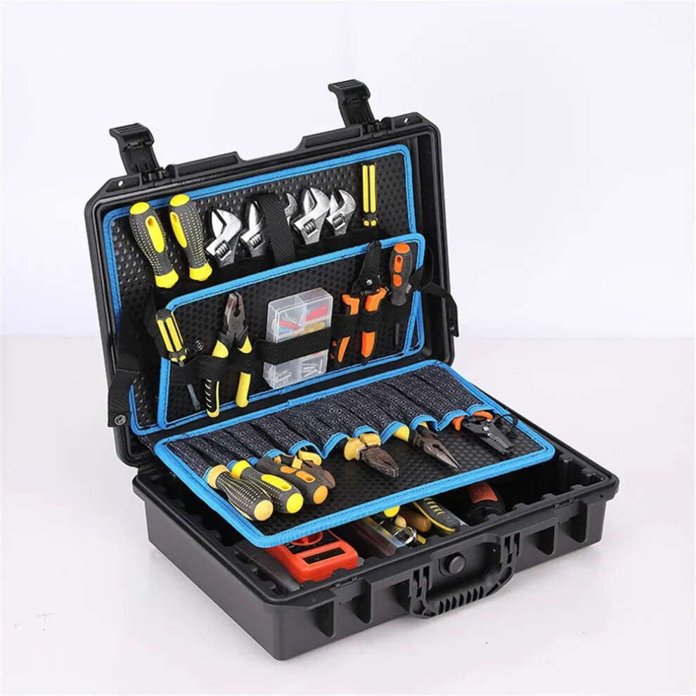 Compact Waterproof Multi-Pocket Aluminum Tool Box With Dividers - Outdoor Luggage & Hand Drawer Organizer For Power Tools 313042566589
