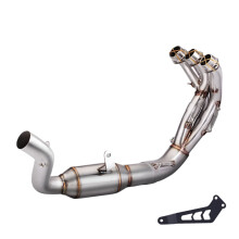High-Performance Motorcycle Exhaust System for MT09/FZ09 (2021-2023) - Front & Middle Muffler Link Pipe Upgrade