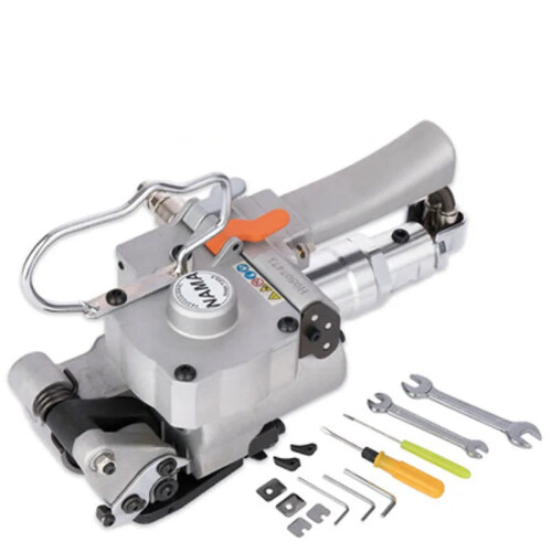 Portable Pneumatic PET Strapping Machine for 12-19mm Plastic Straps - Efficient Banding & Wrapping Tool