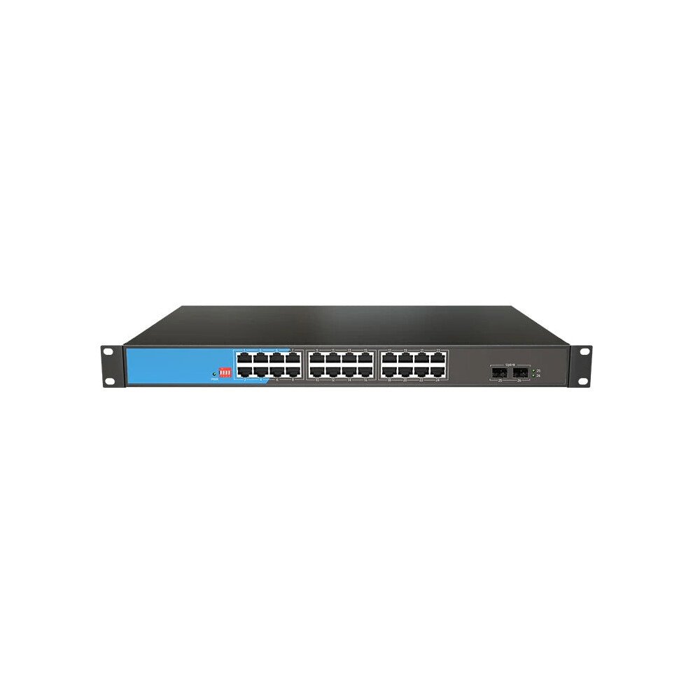 Keeplink 26-Port Gigabit Switch With 24 Poe Ports & Dual Sfp Uplink 7445045875856