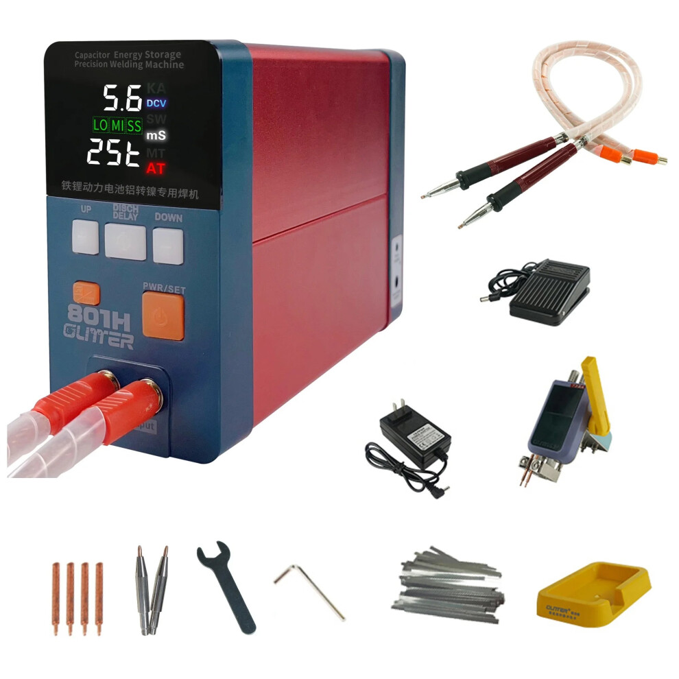 High-Power 801H 3500A Pulse Battery Spot Welder - 19.8Kw For Lithium Iron Phosphate & Aluminum Nickel Welding 7445050254271