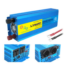 Lvyuan Pure Sine Wave Inverter 4000W/3000W Peak Power Car Converter - DC 12V to AC 220V 50/60Hz Transformer with LED Display