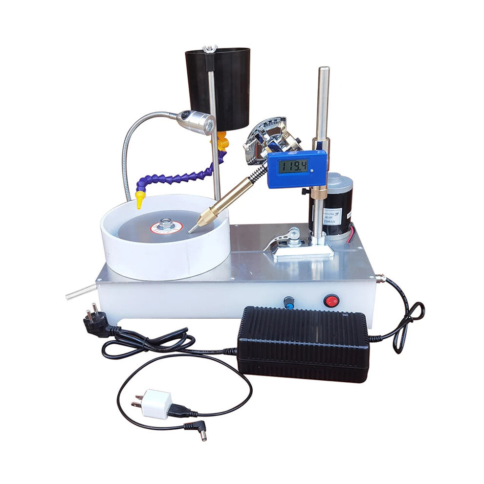 Precision 2800Rpm Gemstone Faceting & Polishing Machine - 120W Lapidary Flat Grinder For Faceted Jewelry 7445038814879