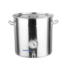 50L Stainless Steel Home Brewing Kettle with Chiller Connector & Airlock