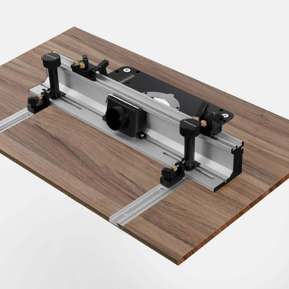 Precision 700Mm Aluminum Alloy Router Table Fence With 300Mm T-Track Sliding Brackets & Bit Guard By Enjoywood 7445033419444