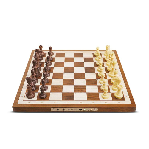 Chessnut Air: Advanced Electronic Chess Set with LED Indicators, AI Adaptive Gameplay, Extra Queens, and Interactive App Integration