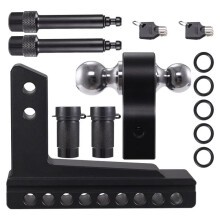 Heavy Duty Adjustable Trailer Hitch Ball Mount Kit with Pins & Locks - High Strength Tow Hitch Solution