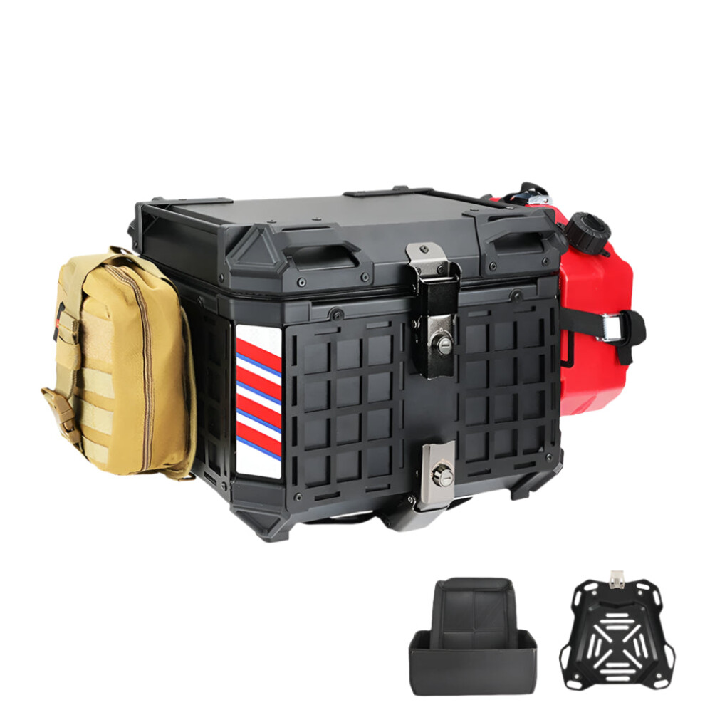 Durable Cnc Aluminum Motorcycle Helmet Box - Available In 100L, 80L, 65L, 55L For Bmw R1200gs Lc, R1250gs, Honda, Cf Mt800 Tail Rear Tool Cases Trunk 7445041832839