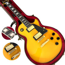 Yellow LP Electric Guitar with Ebony Fingerboard, Gold Hardware, and Tune-O-Matic Bridge