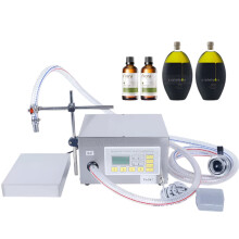Precision Stainless Steel Bottle Filling Machine with Weighing Function - Zonesun ZS-DP621W, 17L Capacity, 150g-10kg Range, Oil Bottle Diaphragm Pump