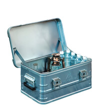 50L Multifunctional Aluminum Alloy Car Trunk Organizer with Handle - I for Travel, Camping, and Hiking Essentials