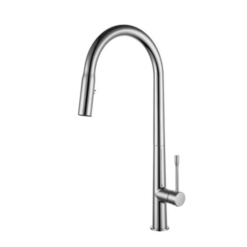 Rose Gold Pull-Out Spray Kitchen Faucet - Single Handle, Classic Design for Farmhouse Sinks