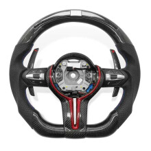 Premium LED Carbon Fiber Steering Wheel for BMW M Series: M3, M4, M5, M6 - F10, F20, F30, F12, F13, F32, F33, F36, F31, F35, F22, F23, F44, F82 Model