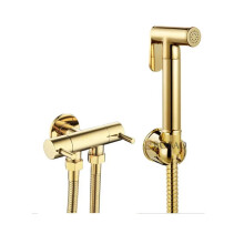 Premium Golden Brass Bidet Sprayer Faucet with Hygienic Shower Hose