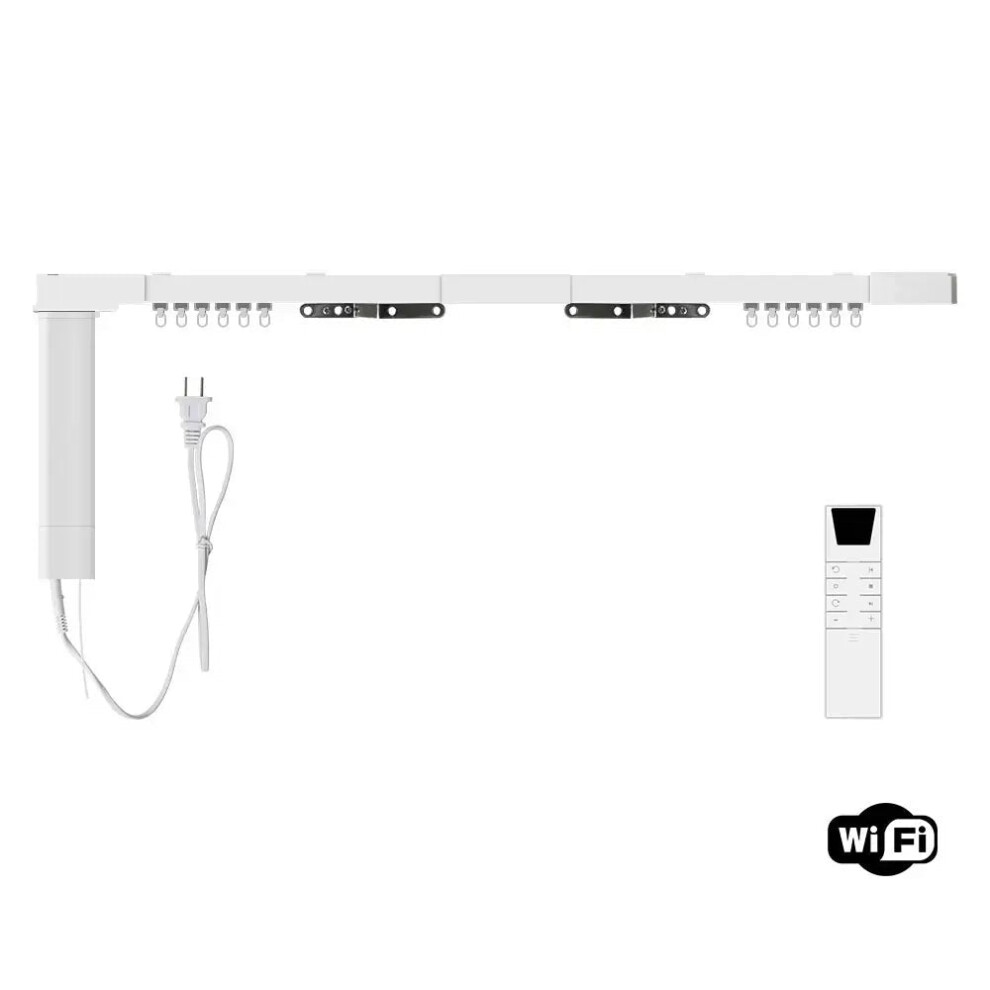 Zemismart Matter Wifi Smart Electric Curtain Motor With Sliding Track - Compatible With Homekit, Smartthings, Alexa, Google Home App Control 705353286193
