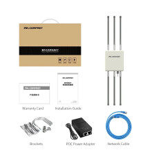 High-Speed 1750Mbps Dual-Band Outdoor WiFi Base Station with 6.8dBi Antennas - Gigabit Router, Signal Amplifier & Hotspot Repeater