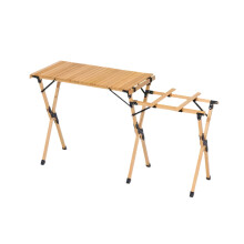 Naturehike Portable Folding Solid Wood Camping Table - Expansive Desktop for Double Stove BBQ & Outdoor Kitchen
