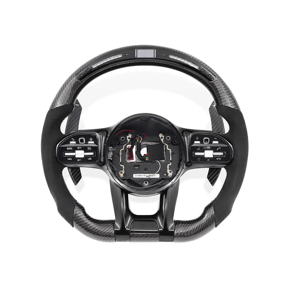 Luxurious Led Carbon Alcantara Steering Wheel For Mercedes-Benz Amg Models: W213, W221, W222, W464, G350, G63, G65, G500, Gle53, Gle63s, Glc43, Gla45 313037814800