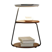 Multi-Functional Floor Lamp with Wireless Charging & Shelves: Perfect for Living Room, Bedroom, or Sofa Side