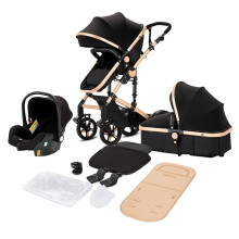 3-in-1 Lightweight Baby Stroller: Compact Travel System for Infants and Kids