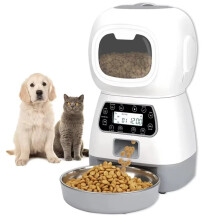 Smart Automatic Pet Feeder with Timer & Stainless Steel Bowl for Cats & Dogs - 3.5L Capacity