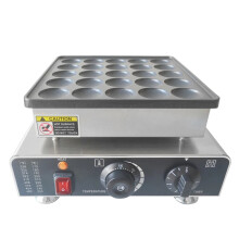 Xeoleo 25-Hole Commercial Dutch Poffertjes Maker - 900W Non-Stick Mini Pancake & Dorayaki Grill