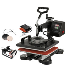 8-in-1 Heat Press Machine for DIY T-Shirts, Mugs, Hats & Plates - 30x38cm & 38x38cm Sublimation Printer