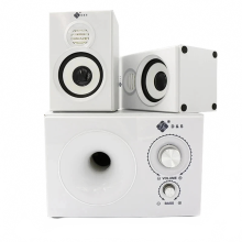 Premium Wooden Bluetooth Speaker Set with 2.1 Channel Home Theater System and Powerful Subwoofer for Enhanced Audio Experience