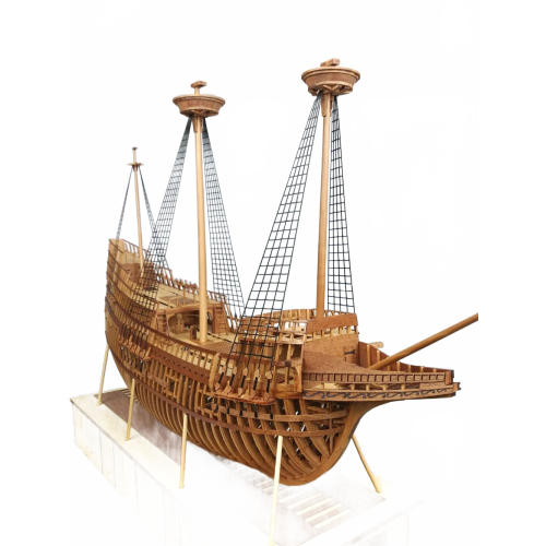 1:48 Scale Solid Wood Mayflower Ship Model Kit - Complete Rib Frame Sailboat Building Set