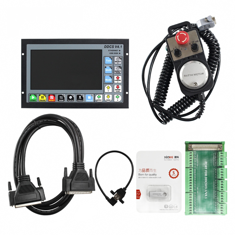 Advanced Ddcs V4.1.3 4-Axis G-Code Plc Cnc Offline Motion Controller For Lathe & Router Machines 726084145115