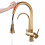 Antique Brushed Gold Touch Sensor Kitchen Faucet with Pull-Down Sprayer and Dual Hot/Cold Mixer 1