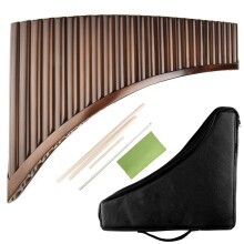 Handcrafted 25-Pipe Bamboo Pan Flute - Traditional Woodwind Musical Instrument