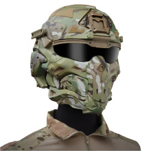 Ultimate Tactical Full Face Airsoft Helmet with Built-In Headset, Goggles, Mask & Defogging Fan for Paintball & CQB