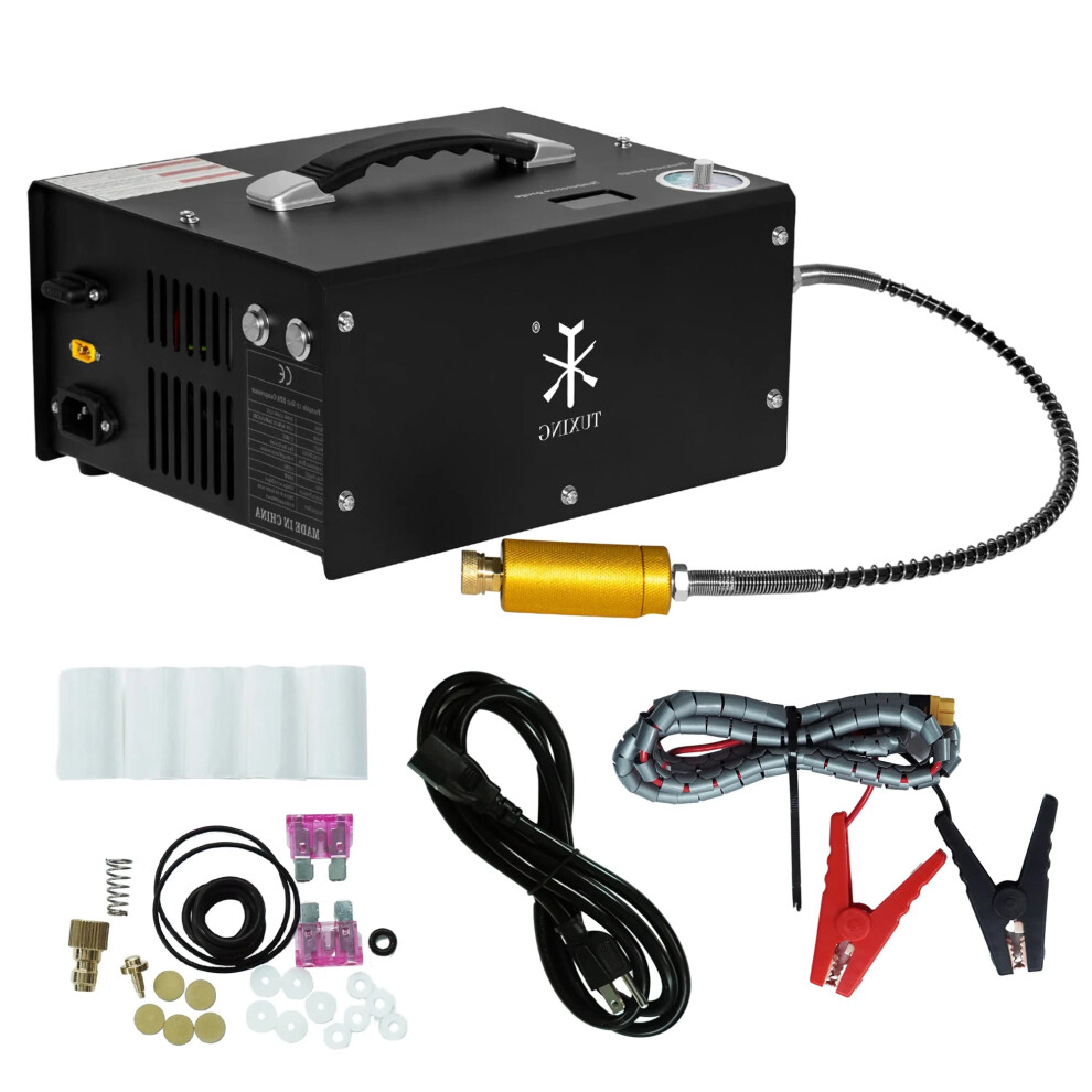 Tuxing 4500Psi 300Bar Pcp Electric Air Compressor With Built-In 12V Power For Scuba Diving & Air Rifles 313098447467