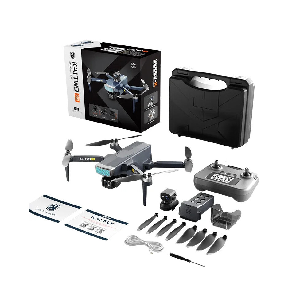 Kaitwo Drone: 4K Hd Dual Camera With 3-Axis Ptz, Gps, 5G Wifi, Laser 360Ã Obstacle Avoidance, And Brushless Motor Quadcopter 7445003737738