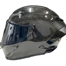 DOT Approved Full Face Motorcycle Helmet with Big Spoiler - Sleek Black Design for Men and Women, I for Motocross