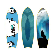 32-Inch Land Surfboard Skateboard with CX4 Steering Trucks, 8-Layer Maple Deck - Complete for Adults (Model AMB139)