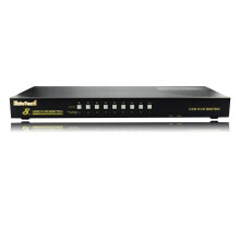 8-Port VGA KVM Switch Kit with 70-Inch Cables for PC and Security Display - Video & Audio Integration