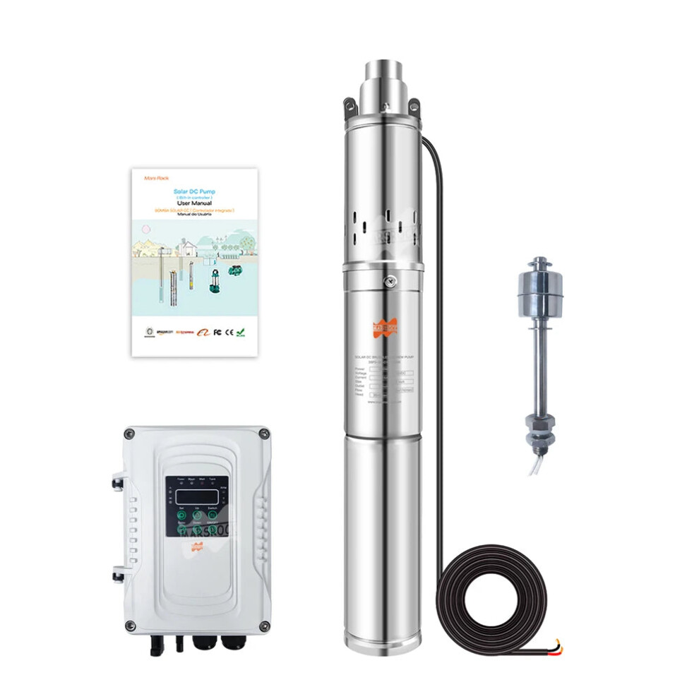 High-Performance Solar Dc Deep Well Pump With External Mppt Controller - Brushless Submersible Design For Maximum Water Flow And High Head Efficiency 313103270288