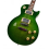 Emerald Green Gradient Electric Guitar with Tiger Pattern & Silver Accessories - 1