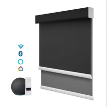 Premium Grade A Fabric Dirt-Proof Motorized Double Roller Blinds with Alexa & Google WiFi Connectivity for Windows