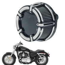 Clear Air Cleaner Filter Kit for Harley XL Sportster 883/1200, Softail, Dyna, Touring, Big Twin, Twin Cam FLT/FLST/FXDLS/M8 - Contrast Finish