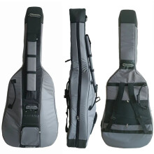Premium Double Bass Bag with Bow Case - High-Quality Tarpaulin Material for 3/4 & 4/4 Sizes,
