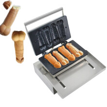 4-Piece Penis-Shaped Waffle Maker: Fun and Unique Hot Dog Sausage Stick Lolly Grill Baker