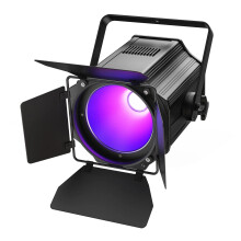 Yiflamefly 200W LED COB PAR Lights with Barn Doors - 6-in-1 RGBWA UV Linear Spotlights for DJ & Stage Lighting, DMX512 Compatible - Perfect for Weddi