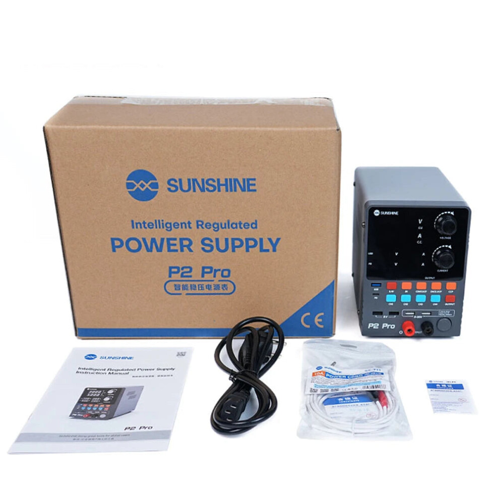 Sunshine P2 Pro Intelligent Dc Power Supply Meter - 30V 5A 330W With Toroidal Transformer & 65W Fast Charge Capability For Repair Applications 7445036440490